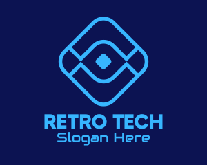 Blue Cyber Tech Application logo design