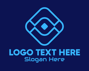 Digital - Blue Cyber Tech Application logo design