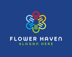 Neon Flower Boutique logo design