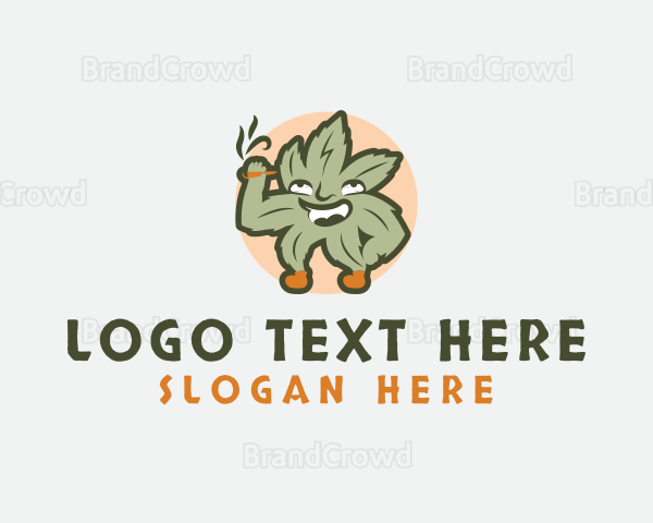 Leaf Marijuana Smoker Logo
