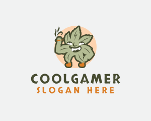 Leaf Marijuana Smoker Logo