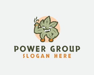 Leaf Marijuana Smoker Logo