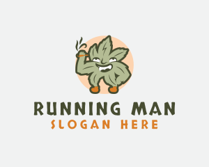 Smoking - Leaf Marijuana Smoker logo design
