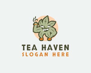 Leaf Marijuana Smoker logo design