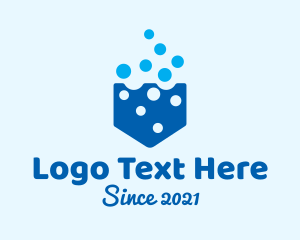 Shower - Blue Laundry Bubble logo design