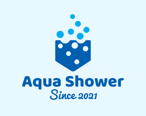 Shower - Blue Laundry Bubble logo design