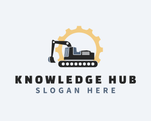 Excavator Arm - Gear Industrial Excavator logo design