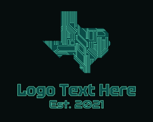 Houston - Texas Circuit Tech logo design