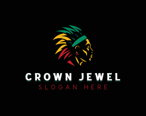 Headdress - Jamaican Tribal Headdress logo design