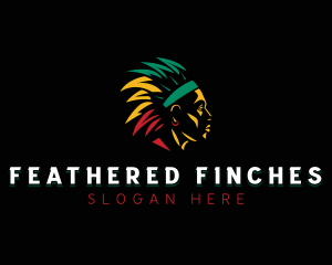 Jamaican Tribal Headdress logo design