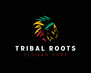 Jamaican Tribal Headdress logo design