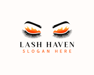 Eyelash - Eyelash Flame Beauty logo design