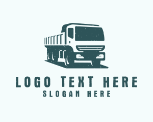 Distribution - Mining Transport Truck logo design