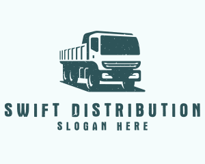 Distribution - Mining Transport Truck logo design