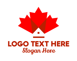 Realtor - Canadian Maple Leaf Home logo design