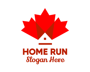 Canadian Maple Leaf Home logo design