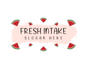 Fresh Watermelon Fruit logo design