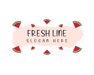 Fresh Watermelon Fruit logo design