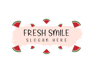 Fresh Watermelon Fruit logo design