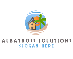 Albatross - House Beach Tropical logo design