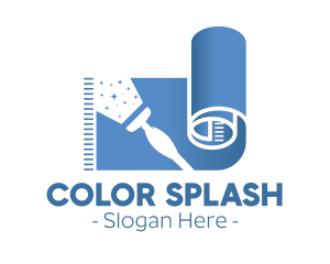 Painting - Blue Carpet Painting logo design