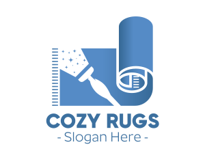 Rug - Blue Carpet Painting logo design