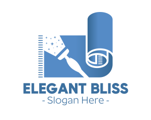 Home Cleaning - Blue Carpet Painting logo design