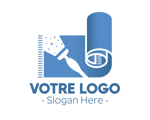 Cleaning - Blue Carpet Painting logo design