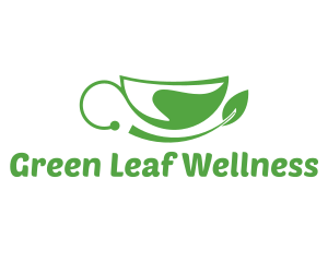 Green Leaf Cup logo design