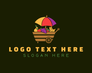 Healthy - Fruit Vendor Wagon logo design