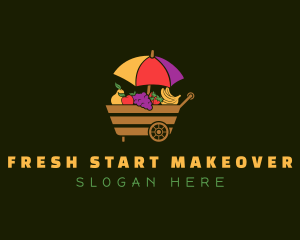 Fruit Vendor Wagon logo design