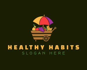 Fruit Vendor Wagon logo design