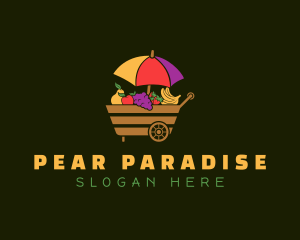 Pear - Fruit Vendor Wagon logo design