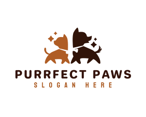 Kitten Puppy Pet logo design