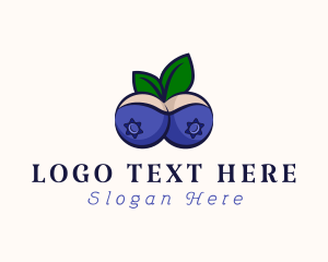 Fresh - Blueberry Fruit Boobs logo design
