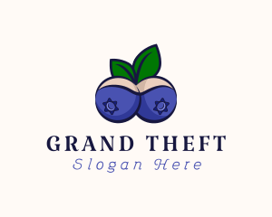 Blueberry Fruit Boobs Logo