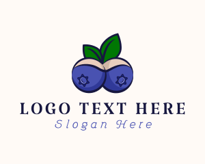 Blueberry - Blueberry Fruit Boobs logo design