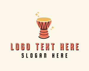 Music Festival - Djembe Musical Instrument logo design