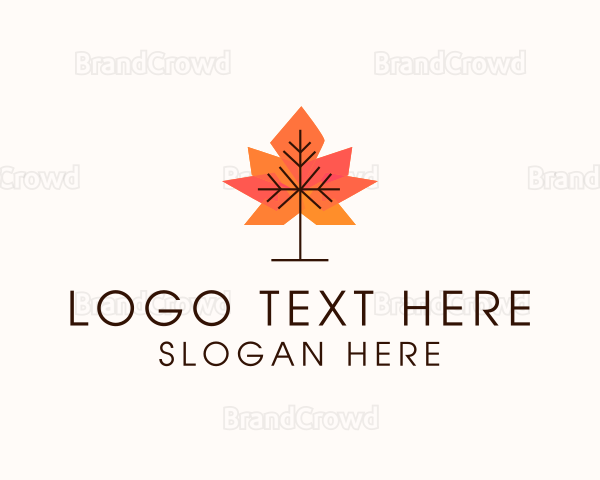 Garden Autumn Leaf Logo