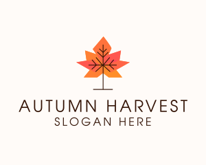 Autumn - Garden Autumn Leaf logo design