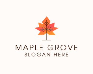 Garden Autumn Leaf logo design