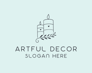 Candle Spa Decor logo design