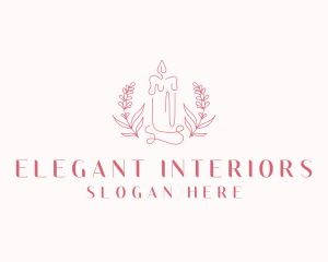 Flower Scented Candle logo design