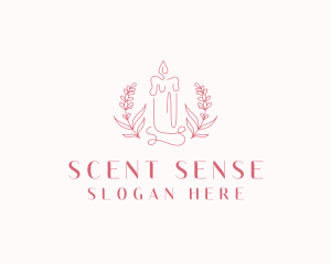 Flower Scented Candle logo design