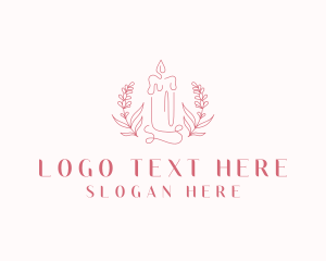 Decor - Flower Scented Candle logo design