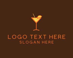 Fruit Cocktail Drink Logo