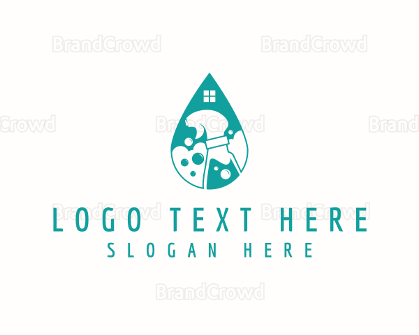 Spray Bottle Disinfectant Logo