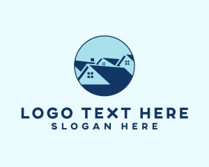 Subdivision - Blue House Community logo design