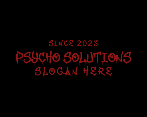 Psycho - Bloody Horror Company logo design