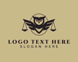 Weighing Scale - Owl Law Firm logo design